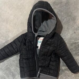 Cat & Jack Black Quilted Hoodie Jacket - Kids